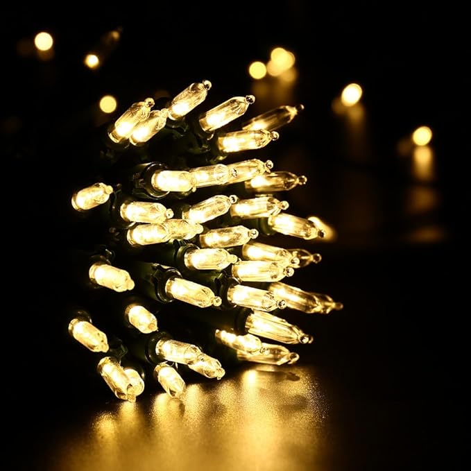 Brizled Color Changing Christmas Lights, 33ft 100 LED Connectable, 12 Modes Warm White & Multicolored Xmas Tree Lights with Remote, Dimmable for Indoor/Outdoor Decor