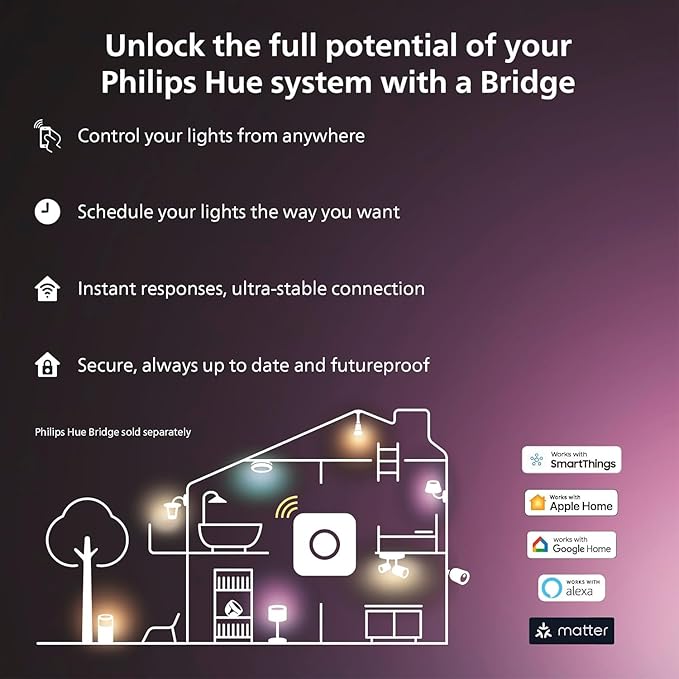Philips Hue Indoor 33 Ft Smart LED Solo lightstrip Base Kit - 1 Pack - Control with Hue App - Compatible with Alexa, Google Assistant and Apple HomeKit