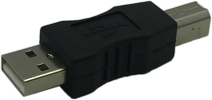 CERRXIAN USB Type A Male to USB Type B Male Connector Converter Adapter (2Pack)