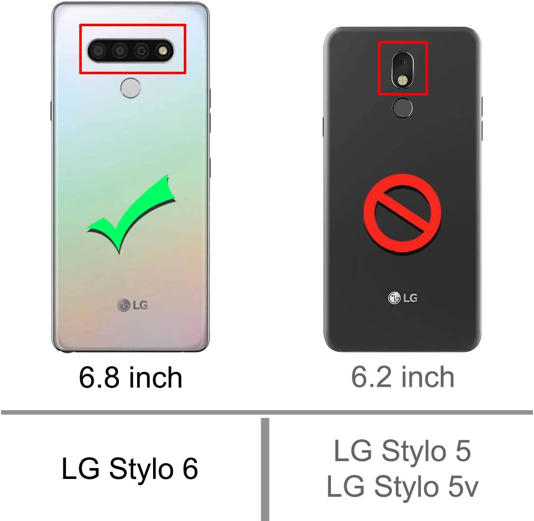 Osophter Clear Transparent Case for LG Stylo 6, Reinforced Corners, TPU Shock-Absorption Flexible Cover.
