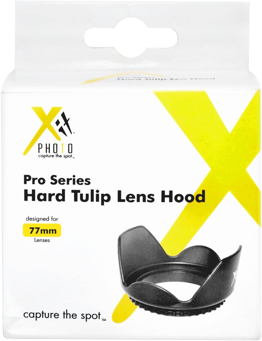 Xit XT77HLH 77mm Hard Tulip Shaped Lens Hood (Black)