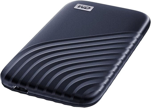 WD 2TB My Passport SSD Portable External Solid State Drive, Blue, Sturdy and Blazing Fast, Password Protection with Hardware Encryption - WDBAGF0020BBL-WESN