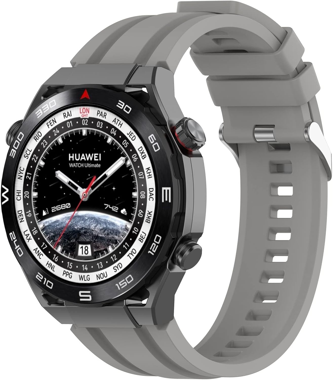 FitTurn 22mm Soft Silicone Bands for Huawei Watch 3/3 Pro/GT2 Pro/GT3 Pro, Replacement Strap for Men Women
