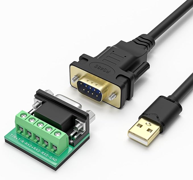 USB to RS485/RS422 Serial Port Converter Adapter Cable with FTDI Chip Supports Windows 11 10 8 7 XP Mac 6 Feet