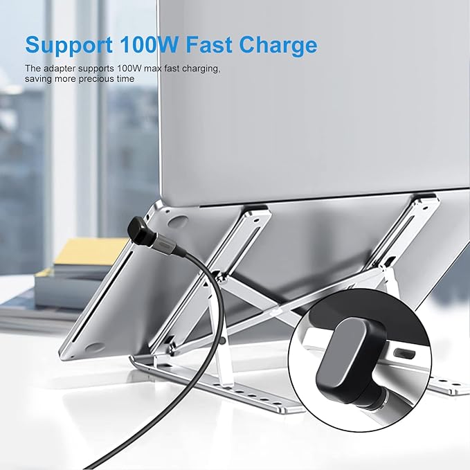 USB C 180 Degree Angled Adapter, U-Shaped USB-C 2.0 Male to Female Adapters, Type-C Angled Data Transfer Connector Compatible for Samsung, MacBook and More