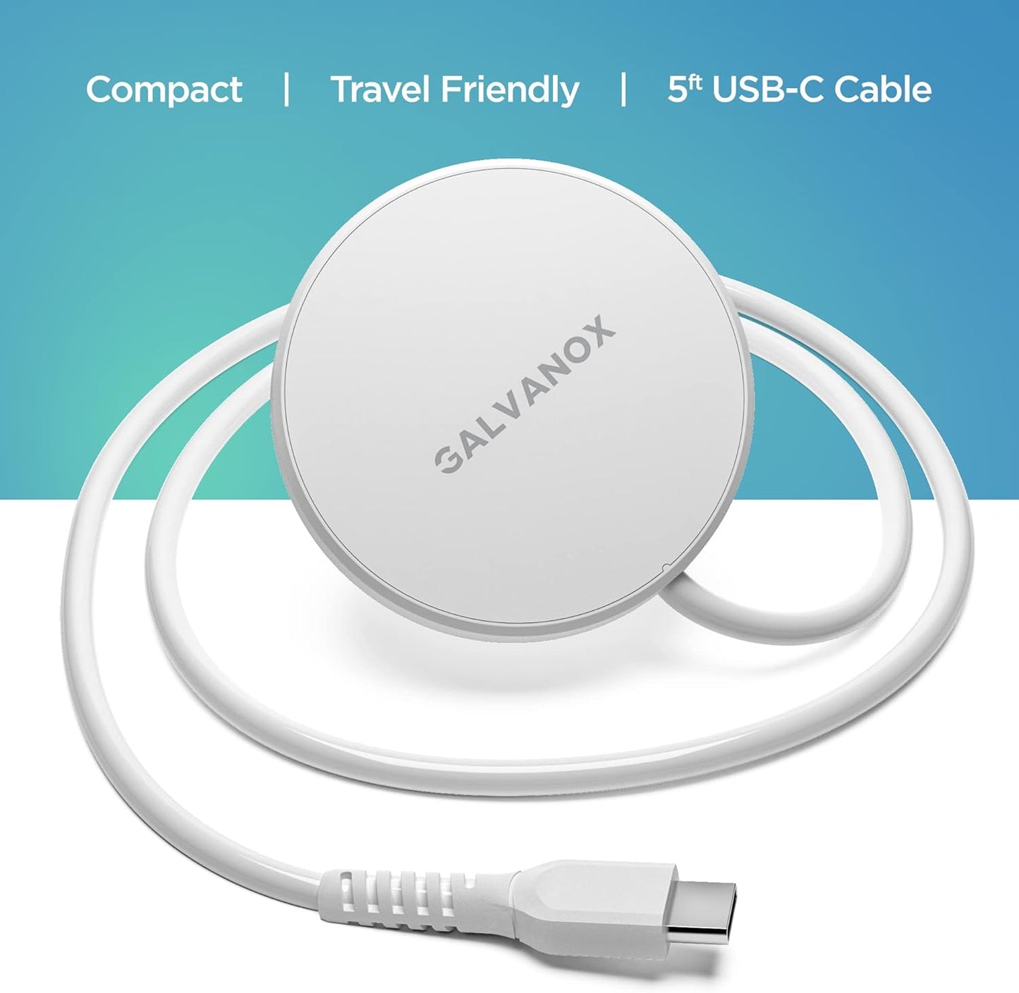 Galvanox 2-in-1 Charger for iPhone and Apple Watch Combo, Magnetic Dual Sided Charging Compatible with MagSafe