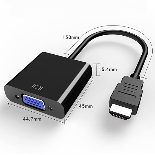 HDMI to VGA Connects Adapter,Gold-Plated HDMI Male to VGA Female Adapter for Computer,Projector, HDTV, Desktop, Laptop, PC, Monitor, Chromebook, Raspberry Pi, Roku, Xbox and More …