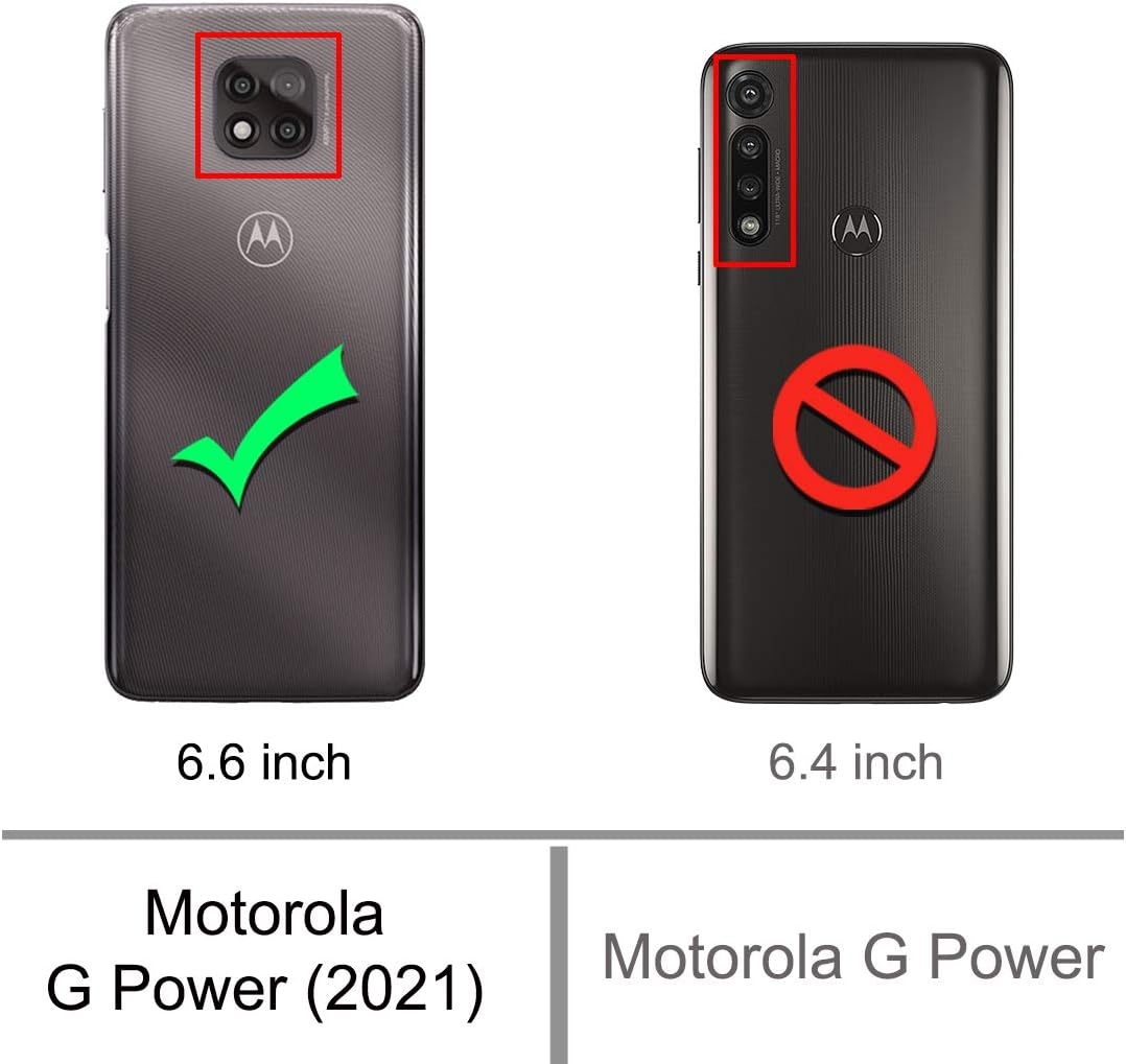 Osophter Flexible TPU Rubber Case for Moto G Power 2021 - Shock-Absorption Protective Cover (Black)