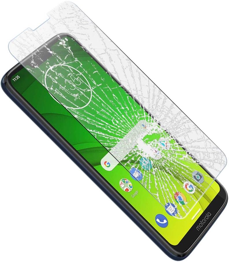 Moto G7 Power Screen Protector (3 Pack) - Clear Tempered Glass, Bubble Free, Case Friendly, Compatible with Moto G7