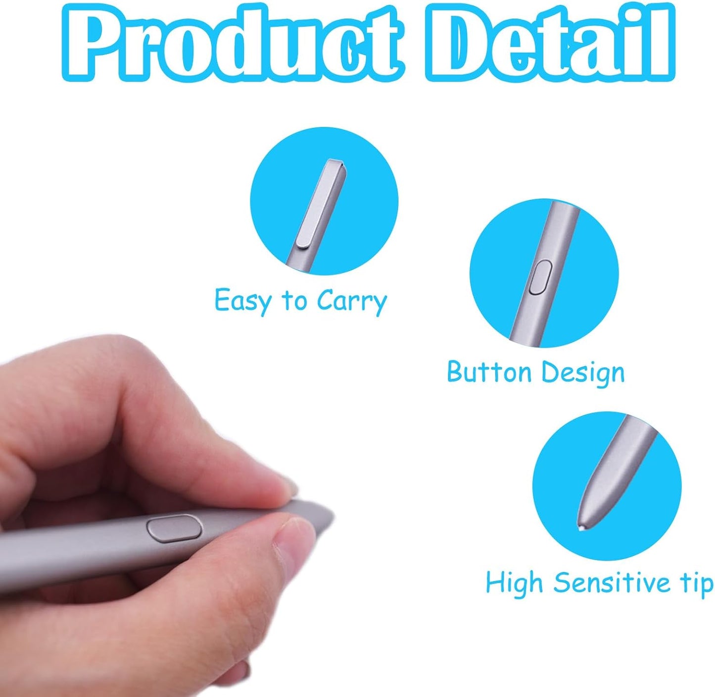 Pen for Remarkable 2 Tablet, Replacement EMR Stylus with Palm Rejection, Compatible with Remarkable 1, 4096 Pressure