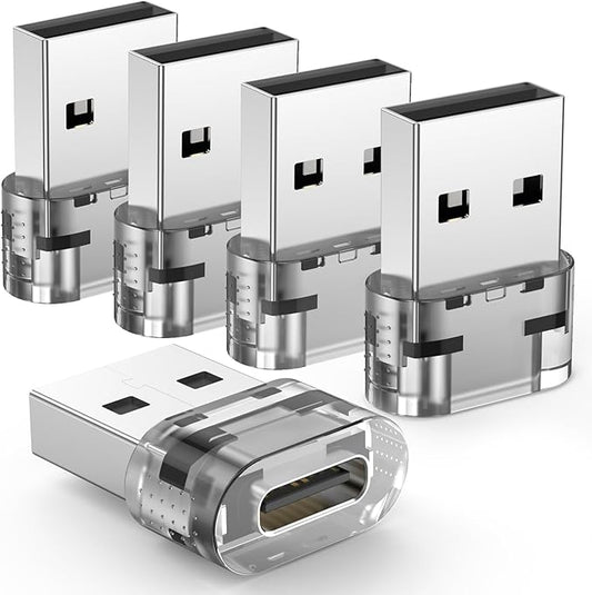 MOSWAG USB to USB-C Adapter, USB-C Female to USB Male Adapter, Compatible with Apple Watch Ultra, Apple Watch, iPhone 17/16/Pro/Max/Plus, iPad, Samsung Galaxy S25/S24, Car, Laptop, Charger, Quest Link