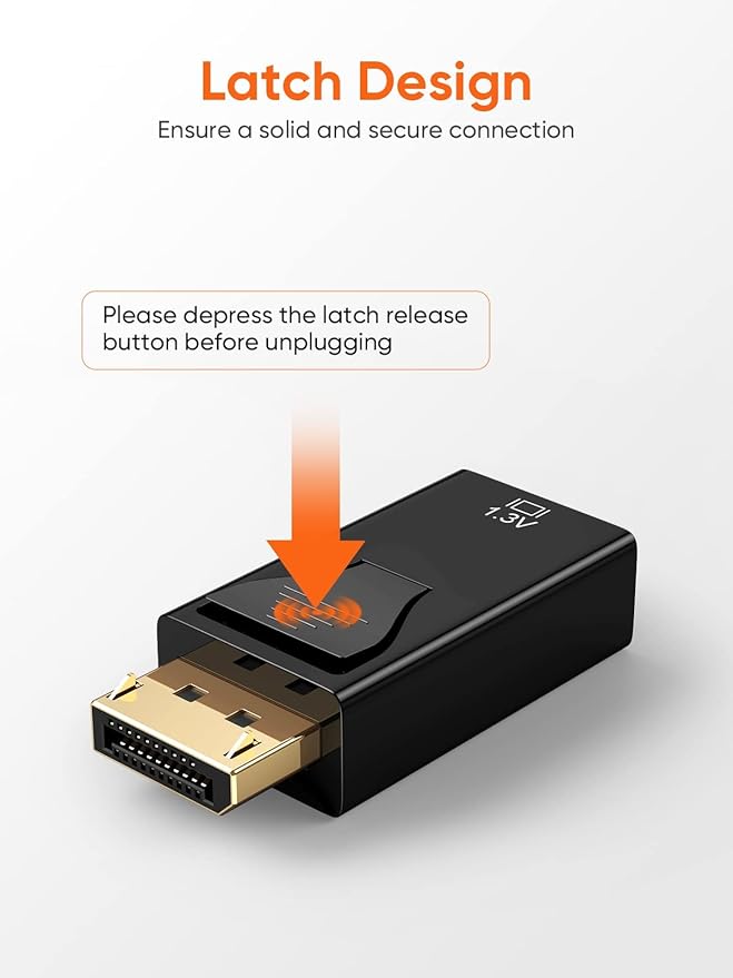 CableCreation DisplayPort to HDMI Adapter 3 Pack, 1080P Gold Plated DP to HDMI Adapter (Male to Female) 1.3V, Uni-Directional Display Port to HDMI Adapter