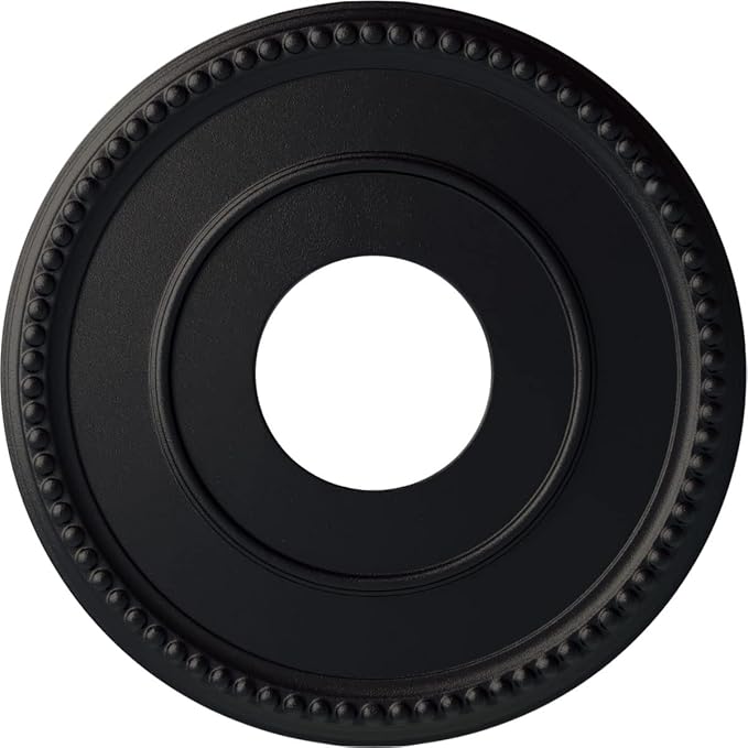 Ekena Millwork CM12BRSGS 12 1/2"OD X 3 7/8"ID X 3/4"P Bradford Ceiling Medallion Fits Canopies Up to 6 5/8", Steel Gray