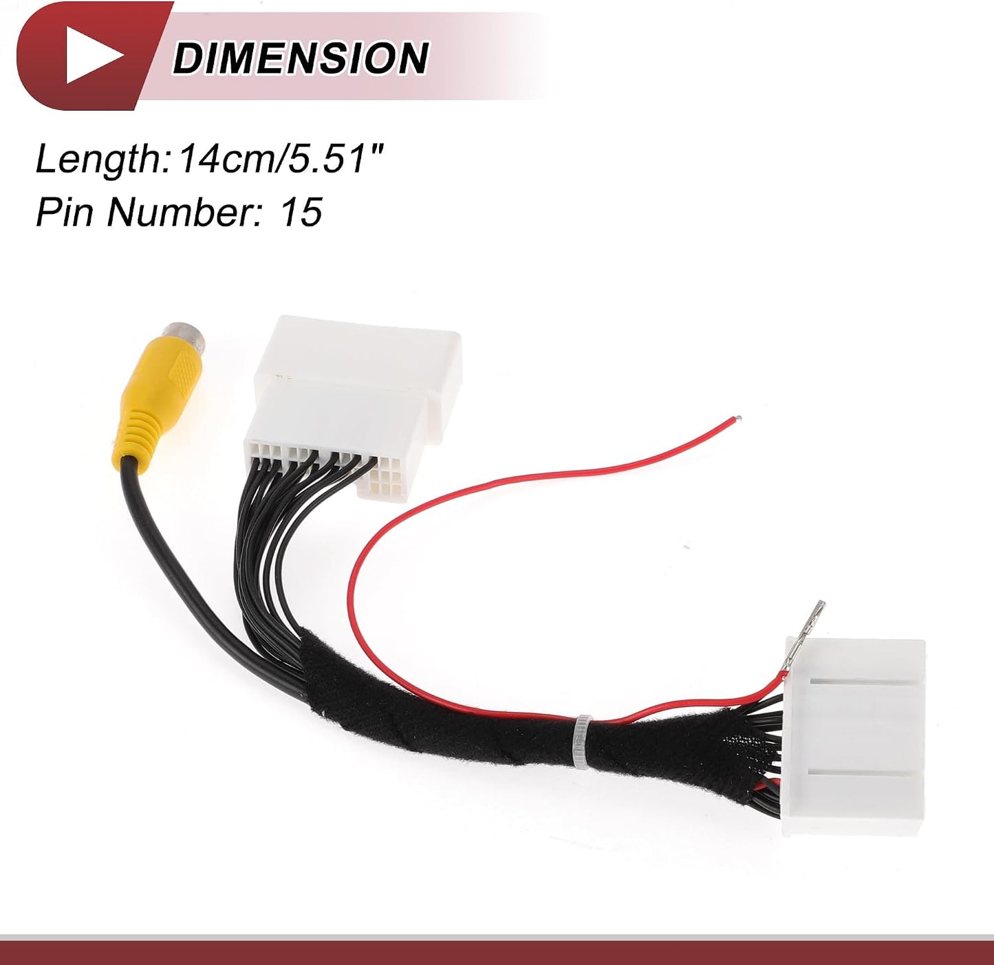 1 RAV4 2024 Pcs Reverse Camera Rear View Camera Adapter Wire Harness Cable for Toyota Front Reverse Backup Camera