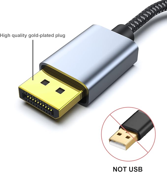 BENFEI 5 Pack 4K DisplayPort to HDMI Adapter Cable, (2K 60Hz, 1080p 120Hz) Uni-Directional Display Port to HDMI Monitor Converter Compatible for HP, Dell, GPU, AMD, NVIDIA, More. Male to Female