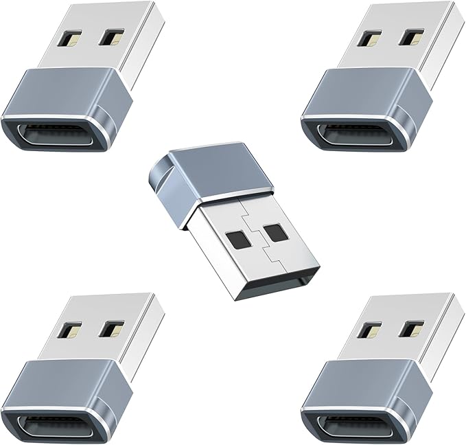 USB to USB C Adapter,USB C Female to USB Male Charger Converter Compatible with Apple Watch Ultra iWatch,Phone 17/16/15/ Pro Max Plus,Pad,S23,Car, Laptop,Charger, Quest Link, etc.7 Packs