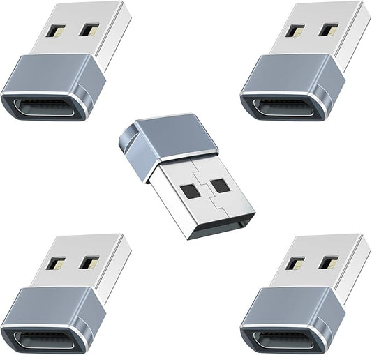 USB to USB C Adapter,USB C Female to USB Male Charger Converter Compatible with Apple Watch Ultra iWatch,Phone 17/16/15/ Pro Max Plus,Pad,S23,Car, Laptop,Charger, Quest Link, etc.7 Packs