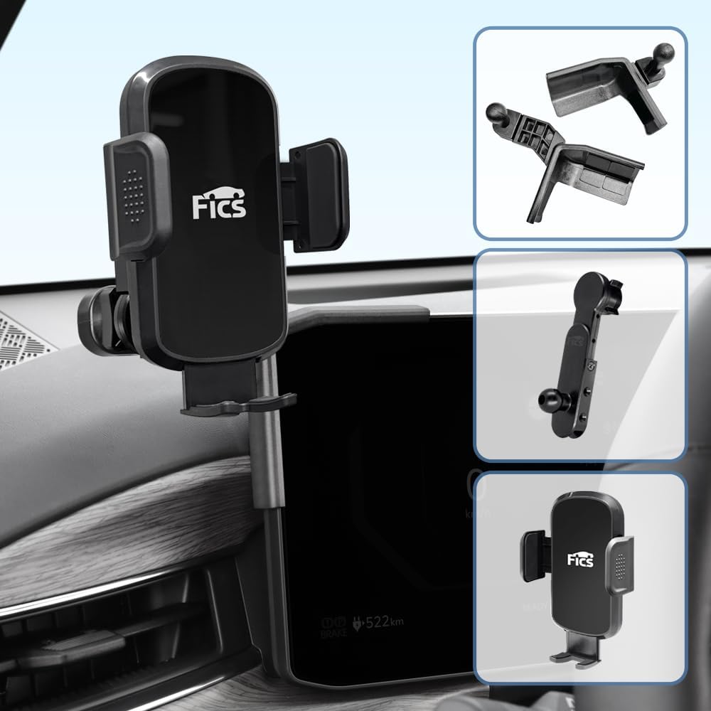 FICS Phone Holder for KIA EV9, Customized Phone Mount and Accessories for EV9