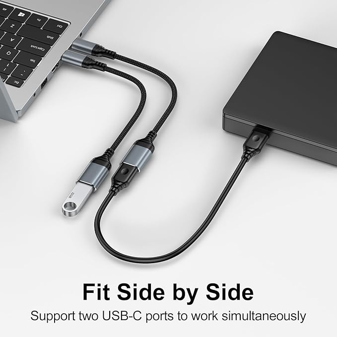 USB-C to USB Camera Adapter for iPhone 17 Pro Max Air 16e 16 15 Pro Max MacBook Pro Air iMac iPad mini Pro,Samsung S25 Android,USB OTG Cable Converter Support Card Reader, Flash Drive, MIDI Keyboard