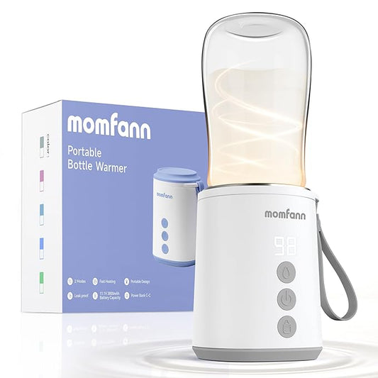 Portable Bottle Warmer, Travel Baby Bottle Warmer for Breastmilk On The Go, Leak-Proof, 2 Modes Fast Heating
