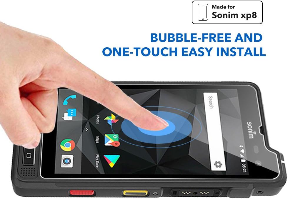 Nakedcellphone [2-PACK 9H Hard Tempered Glass Clear Screen Protector Guard for Sonim XP8 Phone, XP8800