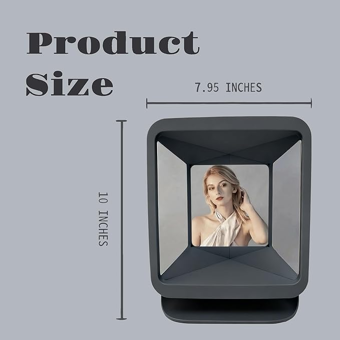 Non-Reversing Mirror with Authentic Image Reflection - Inverted Mirror for Clear, Accurate Makeup & Grooming, Desktop Vanity Essential