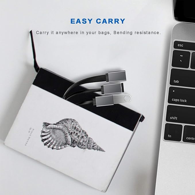 Lightweight Easy Carry USB Type-C to USB-A Hub OTG Adapter Multi-Port Converter Dock 1 in 3 Out Type C Expension Cable for Mobile Tablet Laptops
