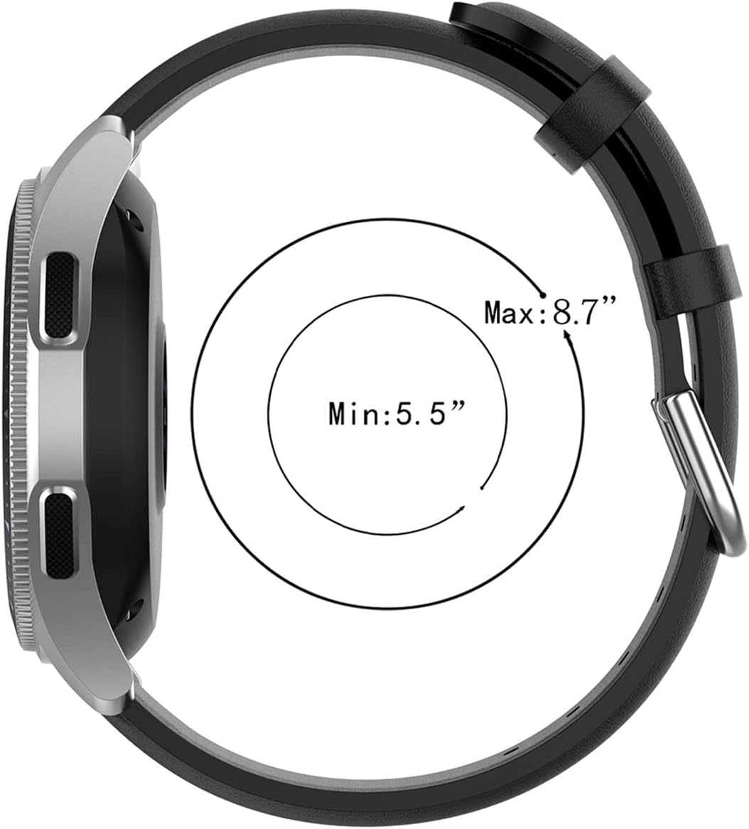 TOOBUR Smart Watch Band, Lamshaw Soft Classic Genuine Leather Replacement Strap for IDW13 1.8" Smart Watch