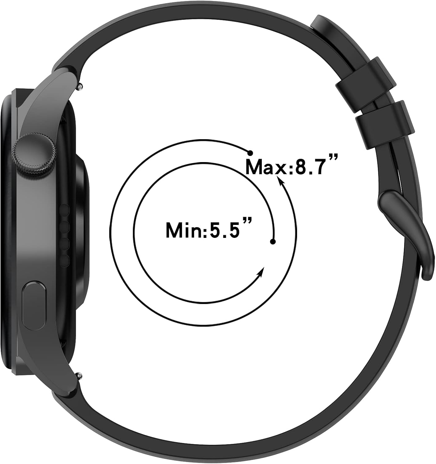 E ECSEM Bands for LIVIKEY 41MM, Sport Band Silicone Wristbands Replacement for Smart Watch for Men Women