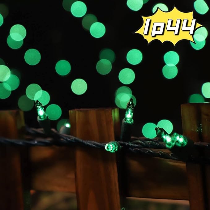 LAMPHOME Super-Bright Extendable Green Christmas Lights Decoration 150Lights 31.9ft UL Certified Mini Bulb String Lights Set for Outdoor Christmas Tree Garden Holiday Party Patio Wedding Garland Decor