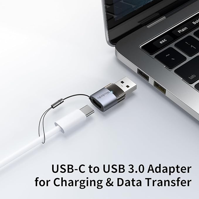 mcdodo USB-C to USB-A Adapter with Lanyard,USBC Female to USB Male OTG Type-C Charging Cable Converter for iPhone 16 15 14 13 12 Plus,Apple Watch,Airpods,Switch,Galaxy S25