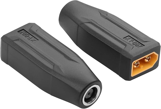 YAODHAOD XT60 Male to DC 7.4 x 0.6mm Female Power Charging Adapter for Drone, Model, Energy Storage, Outdoor, FPV, Monitor (2Pack) (XT60 Male to DC7406 Female)