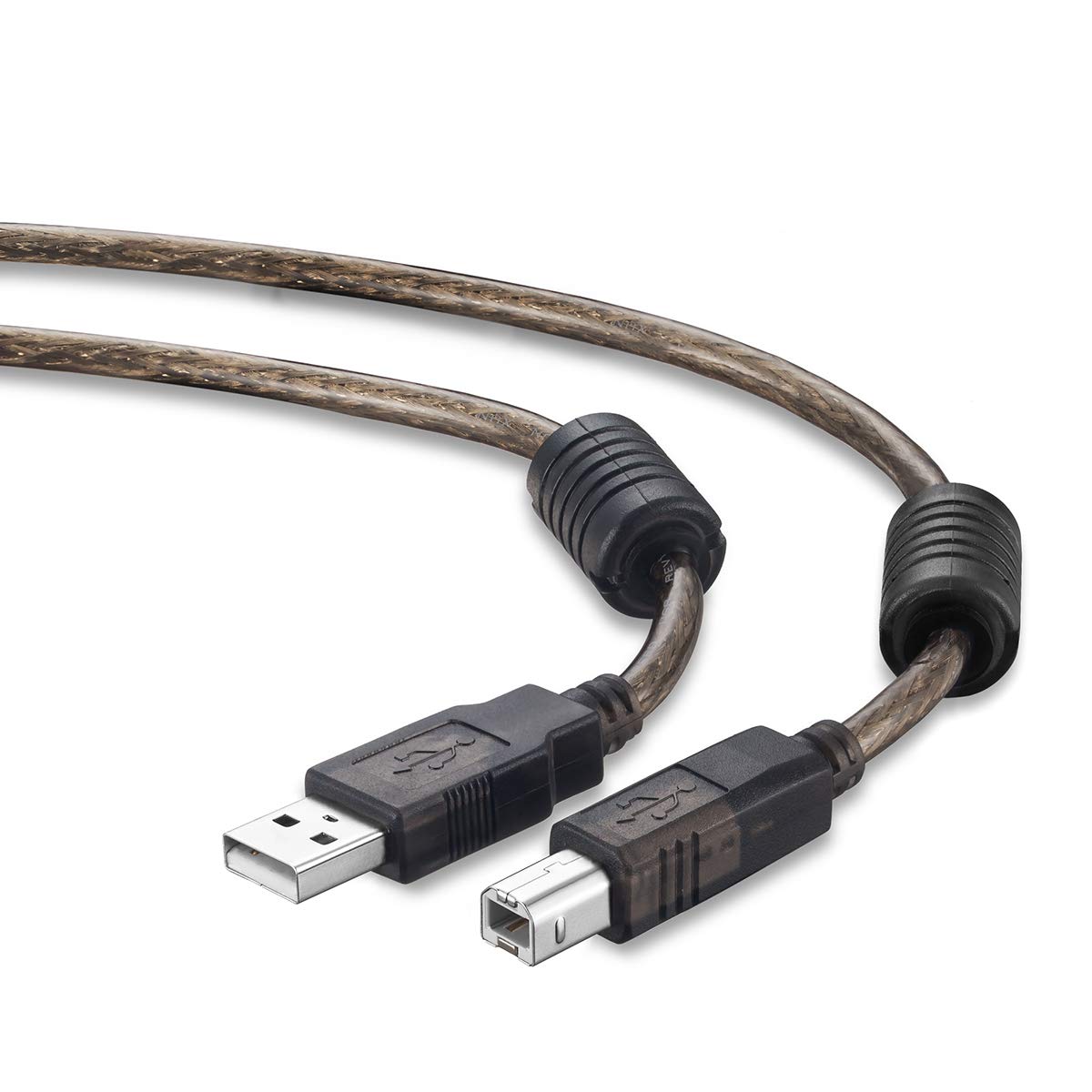 2.0 60Ft (60Ft/20M) Active USB Printer Cable - A-Male to B-Male High Speed Printer/Scanner/Repeater Cable for HP