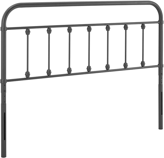 Modway MOD-6154-GRY Sage Queen Metal Headboard, Gray, Queen