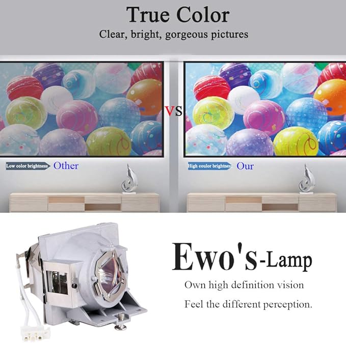 EWO'S RLC-108 Lamp Bulb for Viewsonic PA503S PA503SP PA503X PA503XP PA500S PA502SE PA502XE PG603X PS501X PS600X VS16905 Projector Lamp Bulb Replacement