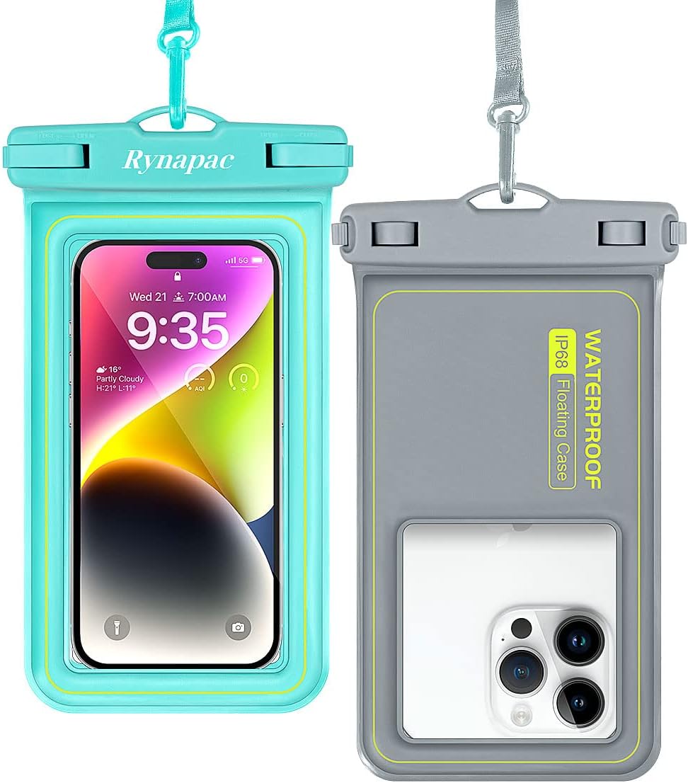 IP68 Waterproof Phone Pouch/Case, Floating Phone Case for iPhone 14 13 12 11 Pro Max XS Plus Samsung Galaxy, Beach