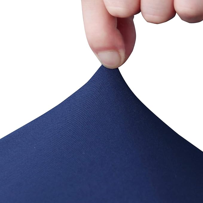 Full Size Box Spring Cover with Smooth and Elastic Woven Material, Alternates for Bed Skirt, Wrinkle & Fading Resistant, Washable, Dustproof, Navy