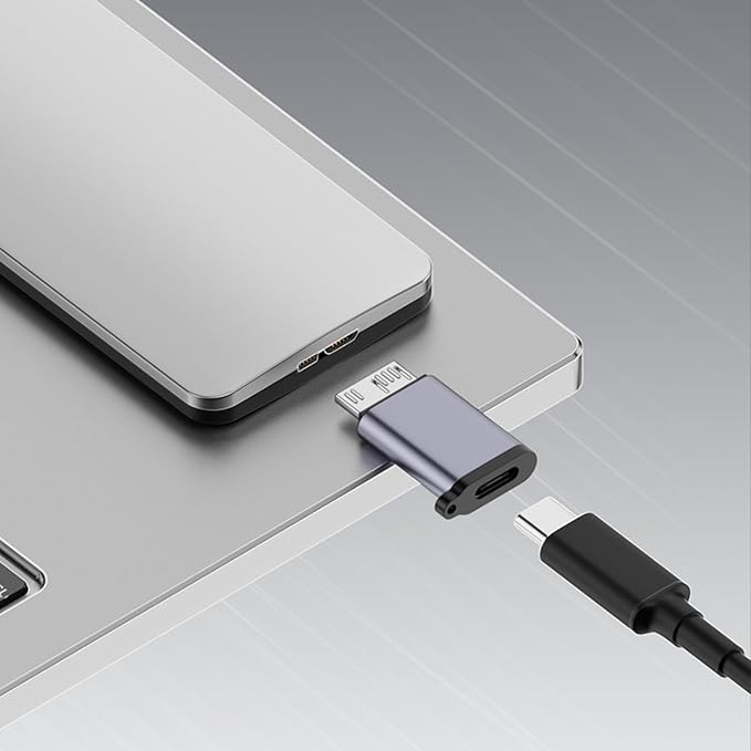 10Gbps USB Type-C to Micro B Adapter, USB C Female to Micro-B Male Converter for Hard Drive Cable/External Hard SSD Drive/Tablet/Phone/Laptop
