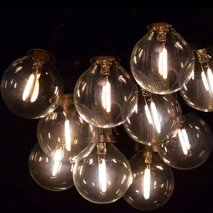 Lampat String Lights, LED 100 Light Bulbs, 100Ft G40 Globe String Lights with Bulbs-UL Listd for Indoor/Outdoor Commercial Decor