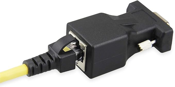 DB9 RS232 COM Male Port to RJ45 Female Connector Card DB9 Serial Port Extender to LAN CAT5 CAT6 RJ45 Network Ethernet Cable Adapter