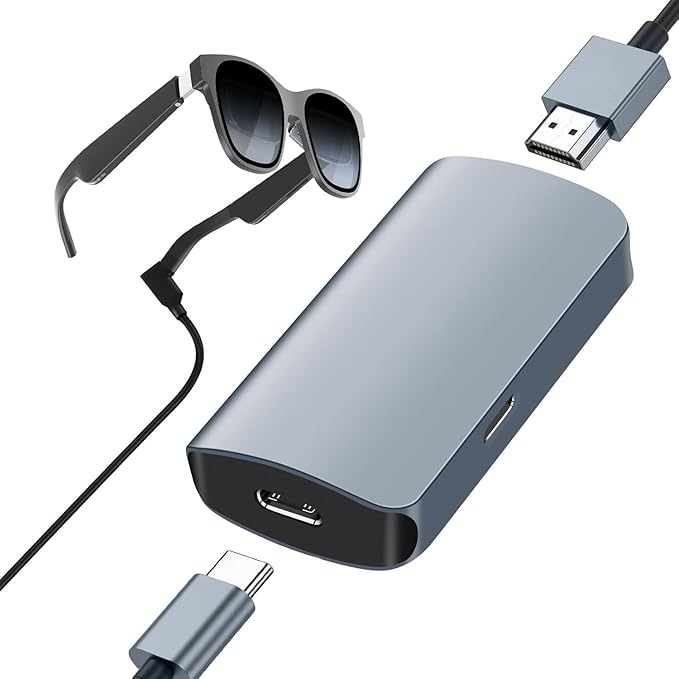 HDMI to USB C Adapter, 4K@60Hz HDMI Female to Type C Female Adapter, Compatible with RayNeo, XREA-L Air, Rokid Air, Thunderbird AR, GRAWOOA, Switch Base, Steam Deck Base, PS4, PS5