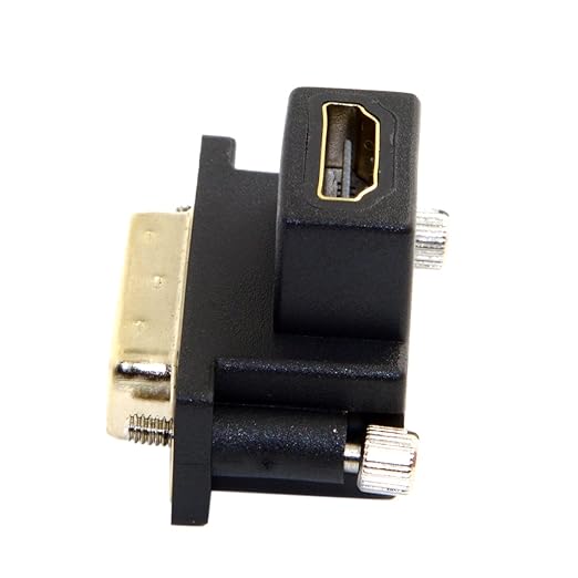 cablecc 90 Degree Down Angled DVI Male to HDMI Female Adapter for Computer & HDTV & Graphics Card