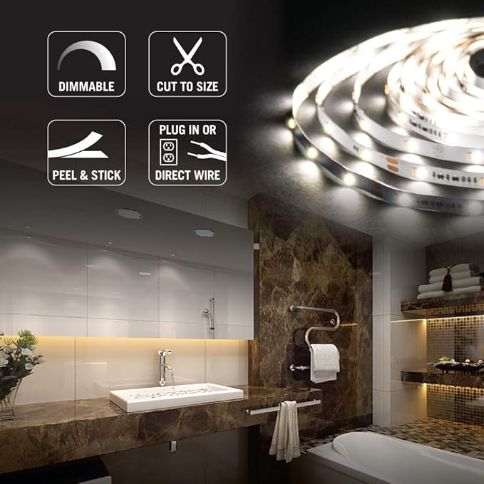 Armacost Lighting 421503 Ribbon Flex Home Dim to Warm LED Tape Light Kit with Remote, 16 ft