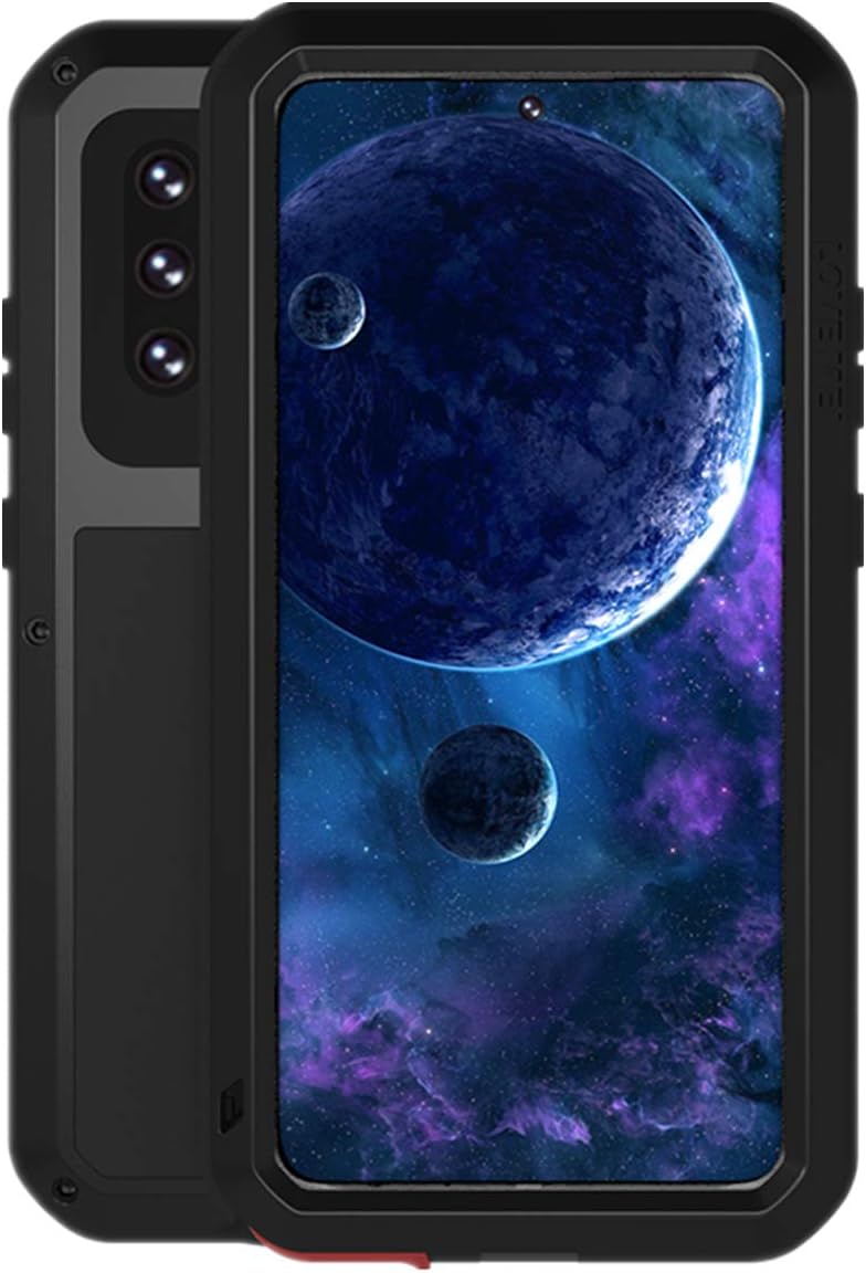 Love MEI Galaxy A52 Case, Outdoor Sports Waterproof Military Heavy Duty Shockproof Dust/Dirt Proof Hybrid Aluminum