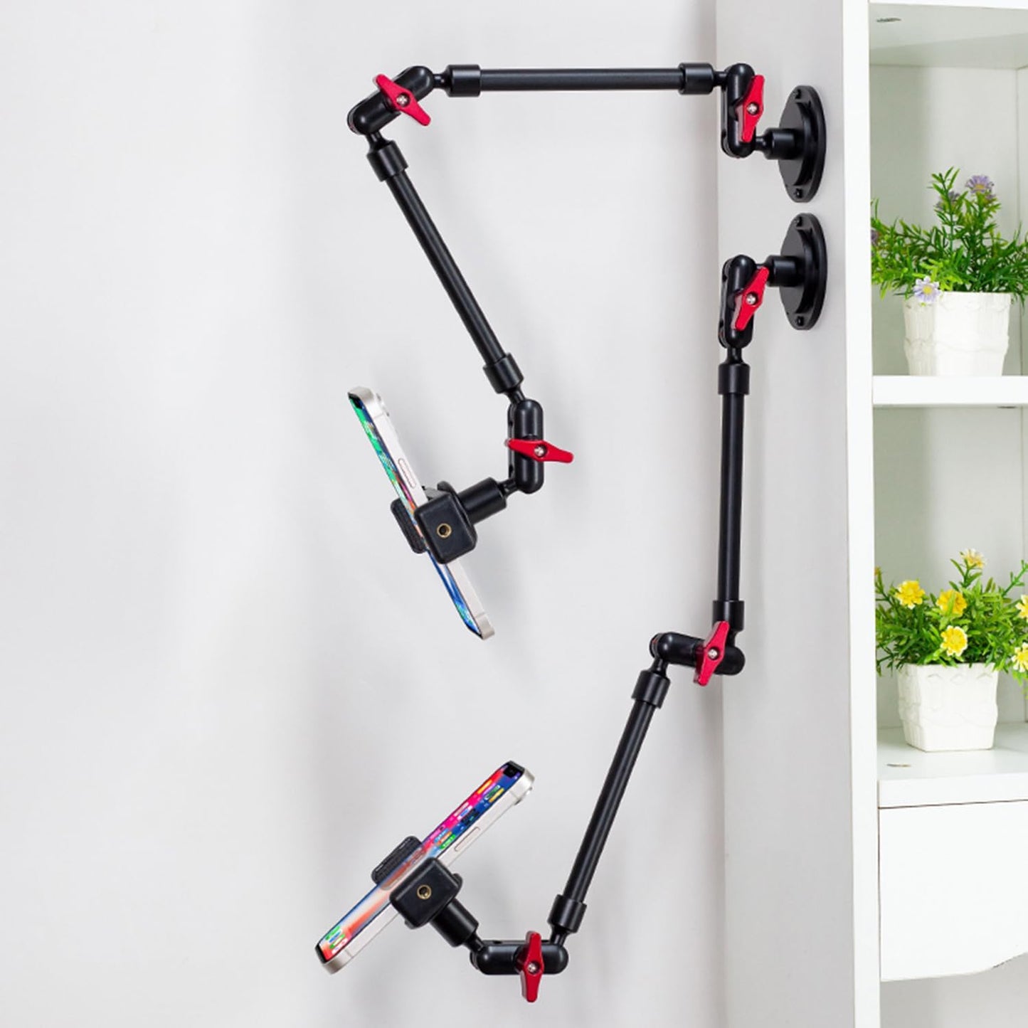 Magic Arm Adjustable Mobile Phone Holder for Desk, Wall, Ceiling Mount Bracket for Smartphones