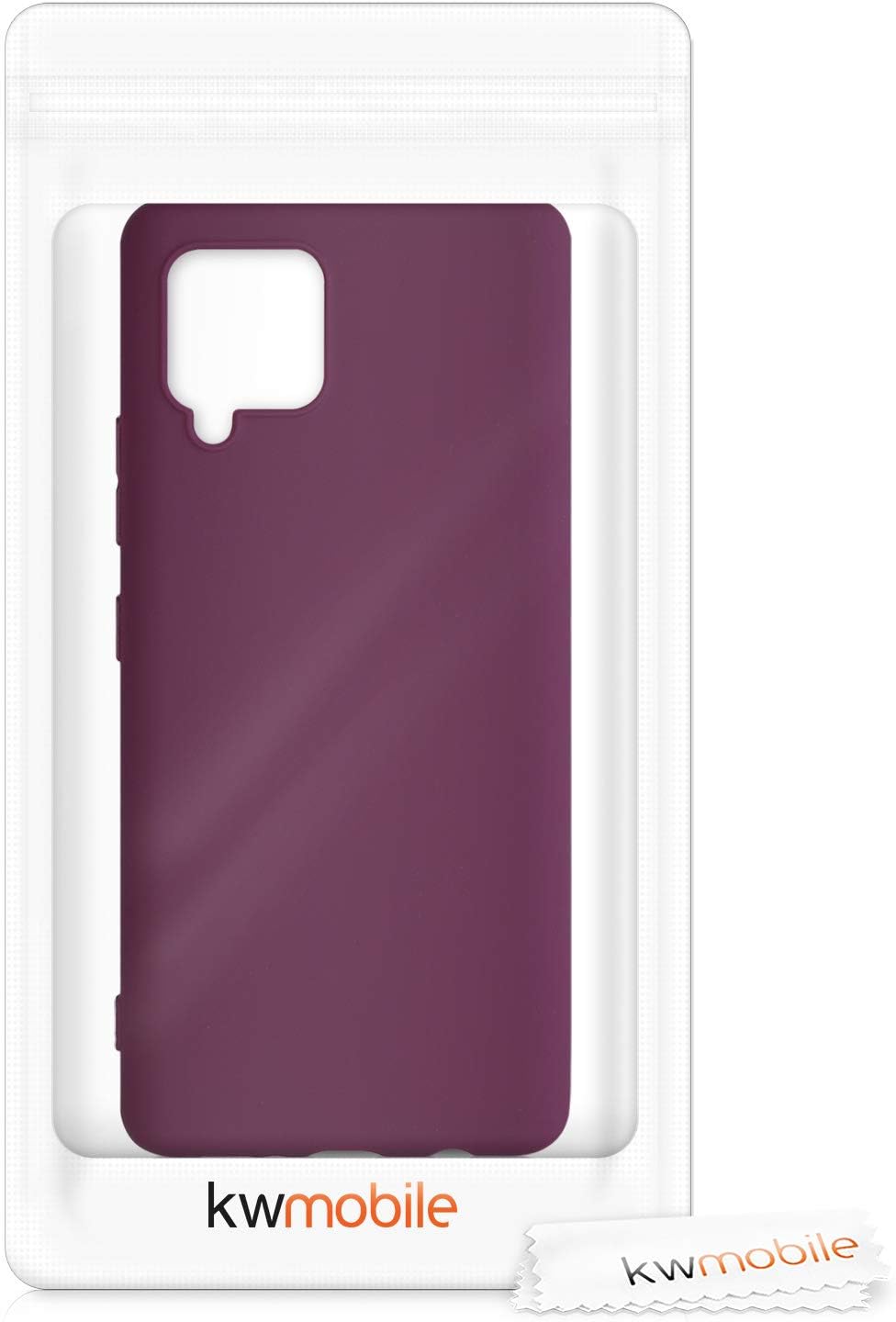 kwmobile Case Compatible with Samsung Galaxy A42 5G - Soft Slim Protective TPU Silicone Cover - Bordeaux