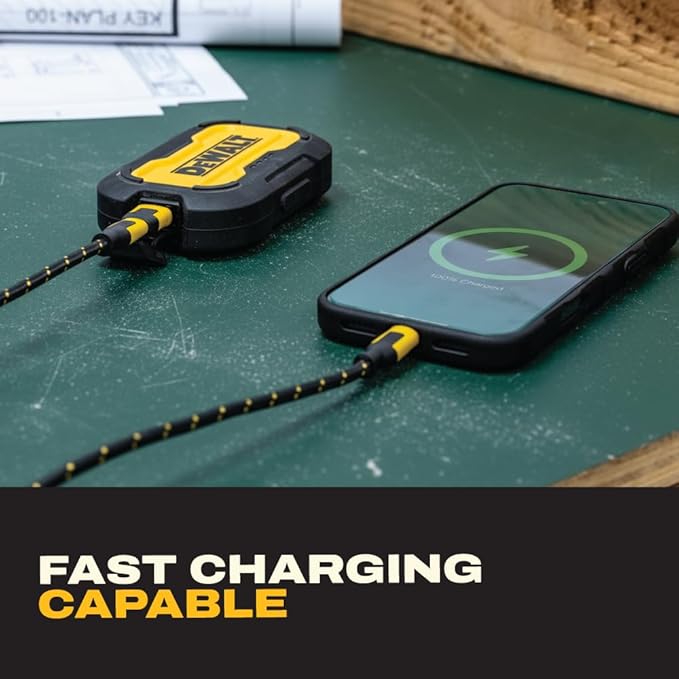 DEWALT Heavy Duty USB-C Female to USB-A Male Adapter 4 Pack w/Case – Fast Charging 3.0 Converter 5Gbps Data Transfer, Compact Durable USB to USB-C Adapter for Laptops iPhone Samsung Android Devices