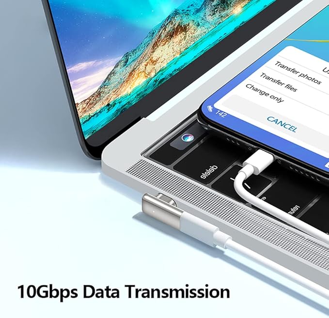 USB C Magnetic Adapter Right Angle 24 pin 2 Pack PD 100W Fast Charging 20Gbs Data Transfer USB3.1 Champagne Gold