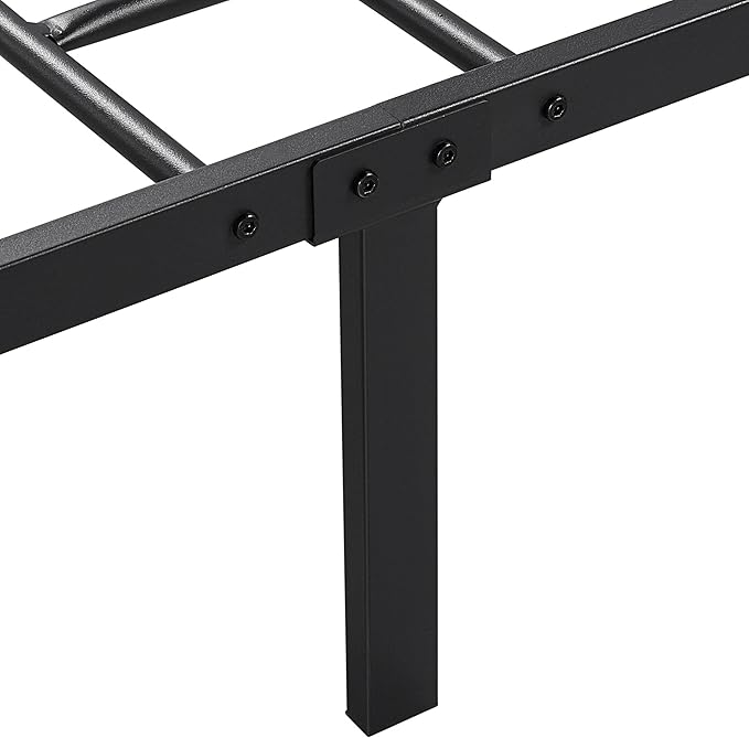 Yaheetech Full Bed Frames Metal Platform Bed with Headboard and Footboard for Bedrooms No Box Spring Needed Easy Assembly, Black/Full Bed
