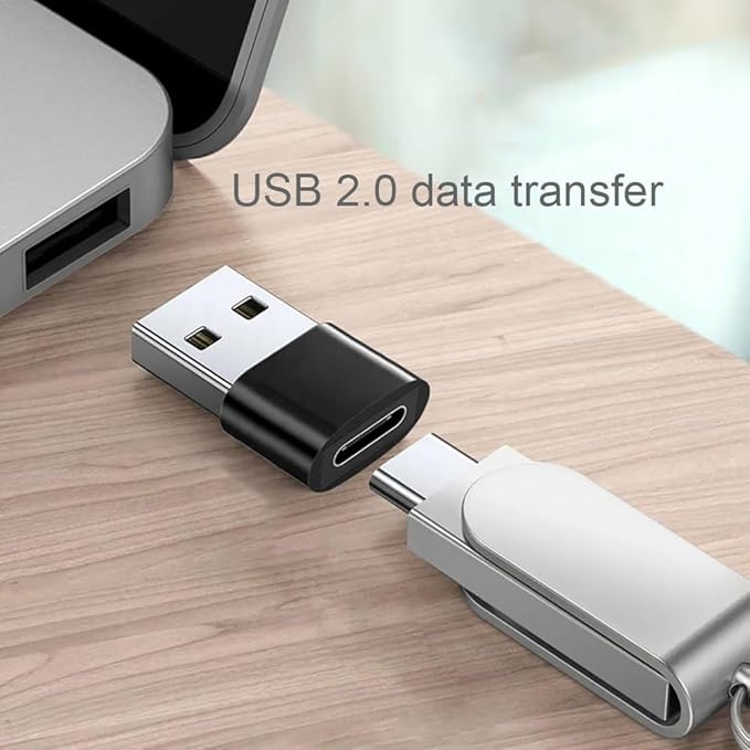 USB C to USB Adapter OTG Type C Male to USB A Female Converter - Fast Data Transfer - Compatible with MacBook, iPad Pro, Samsung Galaxy, Laptop